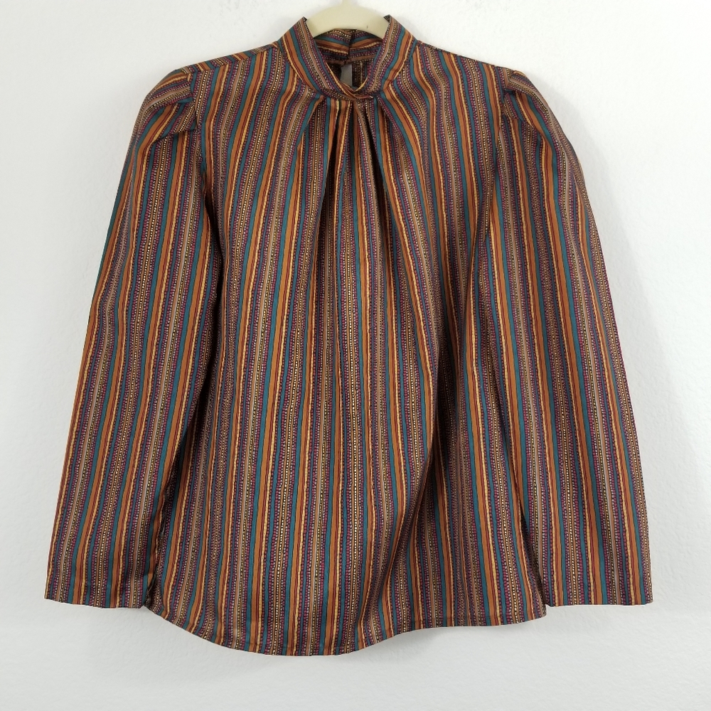 VINTAGE YOUNG TRADITIONS 2 PIECE STRIPED TOP/SKIRT